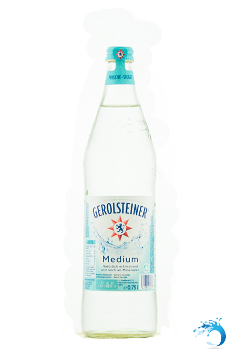 12 Flaschen ~ Gerolsteiner medium ~ erfrischend Mineralwasser Glas
