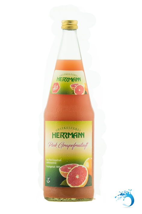 6 Flaschen Herrmann ~ Pink Grapefruitsaft aus Konzentrat 1,0 Liter