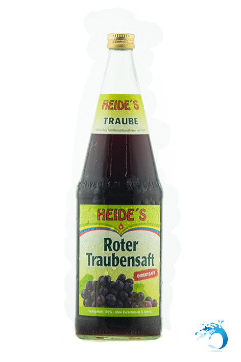 6 Flaschen Heide ~ roter Traubensaft 1,0 Liter Direktsaft ~ aus Sachsen