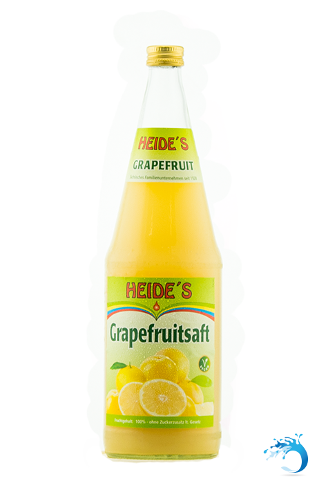 6 Flaschen Heide ~ Grapefruitsaft 100% Fruchtgehalt ~ aus Sachsen